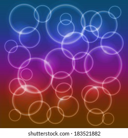 Vector bubbles background.