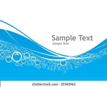 Vector Bubbles background with sample text