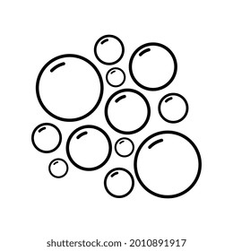 Ilustración De Burbujas Vectoras En Fondo Blanco