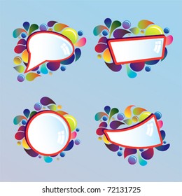 vector bubbles and labels