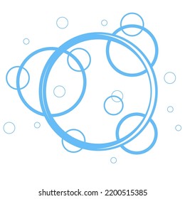 Vector Bubbles Logo. Blue Bubbles Clipart. 