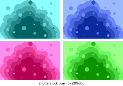 Vector bubbles on wave background.