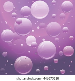 Vector bubbles in purple water