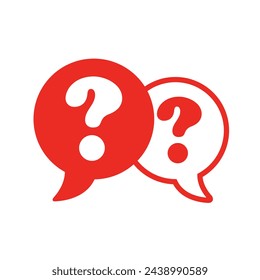 Vector bubbles with question mark. Question icons isolated on white.