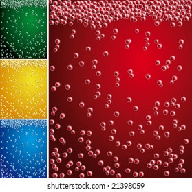 Vector. Bubbles. Set. Yellow, blue, red, green.