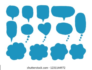 Vector bubbles speech doodle set. hand-drawn.