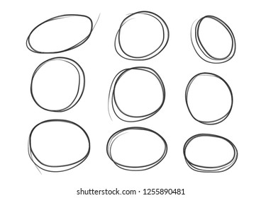Vector bubbles speech doodle set. hand-drawn.