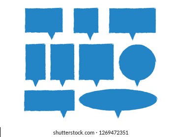 Vector bubbles speech doodle set. hand-drawn.