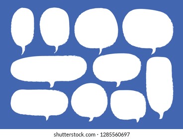 Vector bubbles speech doodle set. hand-drawn.