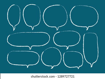 Vector bubbles speech doodle set. hand-drawn.