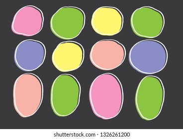 Vector bubbles speech doodle set. hand-drawn.