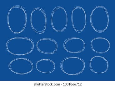 Vector bubbles speech doodle set. hand-drawn.