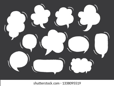 Vector bubbles speech doodle set. hand-drawn.