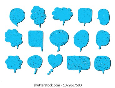 Vector bubbles speech doodle set. hand-drawn.