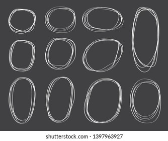 Vector bubbles speech doodle set. hand-drawn.