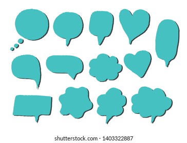Vector bubbles speech doodle set. hand-drawn.