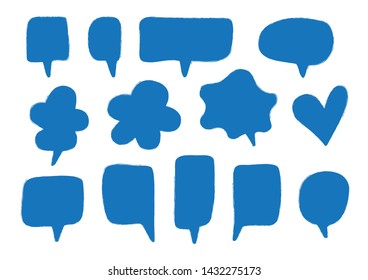 Vector bubbles speech doodle set. hand-drawn.