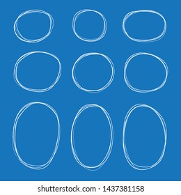 Vector bubbles speech doodle set. hand-drawn.