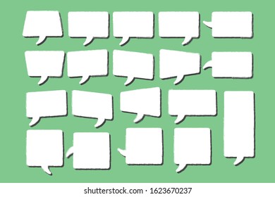 Vector bubbles speech doodle set. hand-drawn.