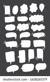 Vector bubbles speech doodle set. hand-drawn.