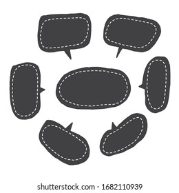 Vector bubbles speech doodle set. hand-drawn.