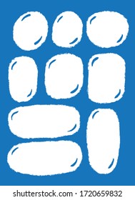 Vector bubbles speech doodle set. hand-drawn. digital printing