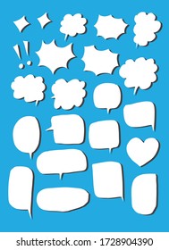 Vector bubbles speech doodle set. hand-drawn. digital printing