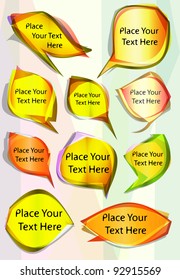 Vector bubbles for speech. Eps10