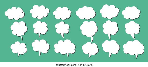 Vector bubbles speech. hand-drawn. Cloud symbol for your web site design, logo, app, UI. Vector illustration.