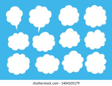 Vector bubbles speech. hand-drawn. Illustration