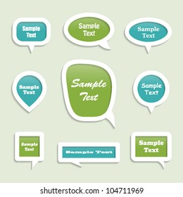 Vector bubbles for speech set.