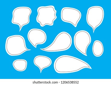 Vector bubbles speech set. hand-drawn.