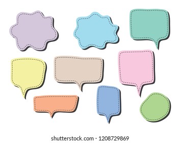 Vector bubbles speech set. hand-drawn.