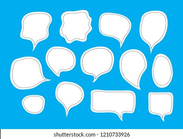 Vector bubbles speech set. hand-drawn.