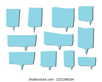 Vector bubbles speech set. hand-drawn.