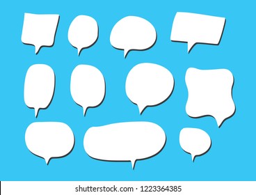 Vector bubbles speech set. hand-drawn.