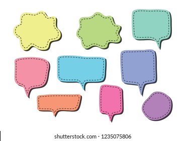Vector bubbles speech set. hand-drawn.