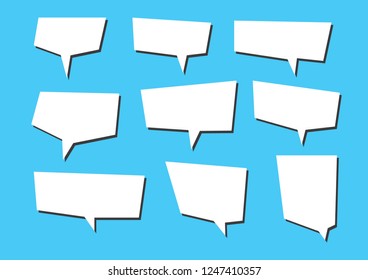 Vector bubbles speech set. hand-drawn.