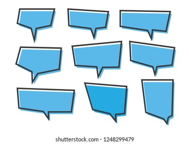 Vector bubbles speech set. hand-drawn.