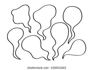 
Vector bubbles speech set. hand-drawn.
