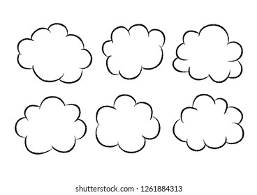 Vector bubbles speech set. hand-drawn.