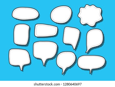 
Vector bubbles speech set. hand-drawn.