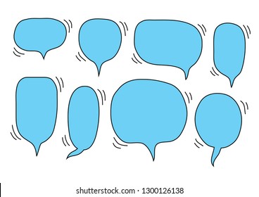 
Vector bubbles speech set. hand-drawn.