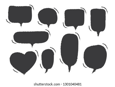 Vector bubbles speech set. hand-drawn.