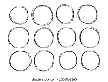 Vector bubbles speech set. hand-drawn.