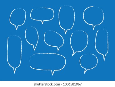 Vector bubbles speech set. hand-drawn.