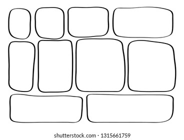 Vector bubbles speech set. hand-drawn.