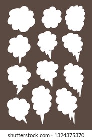 Vector bubbles speech set. hand-drawn.