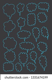 Vector bubbles speech set. hand-drawn.