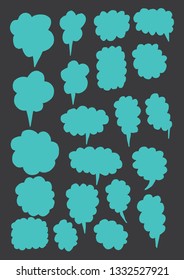 Vector bubbles speech set. hand-drawn.